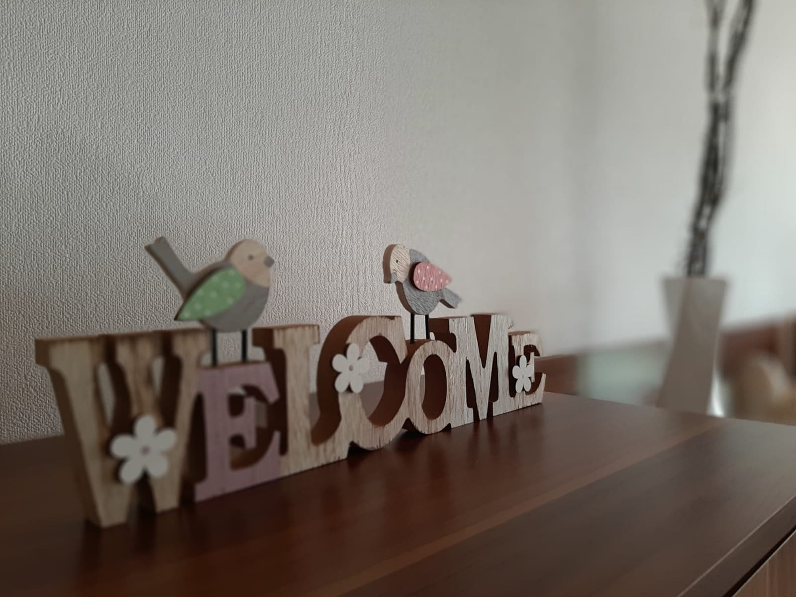 Willkommensdekoration in der Ferienwohnung